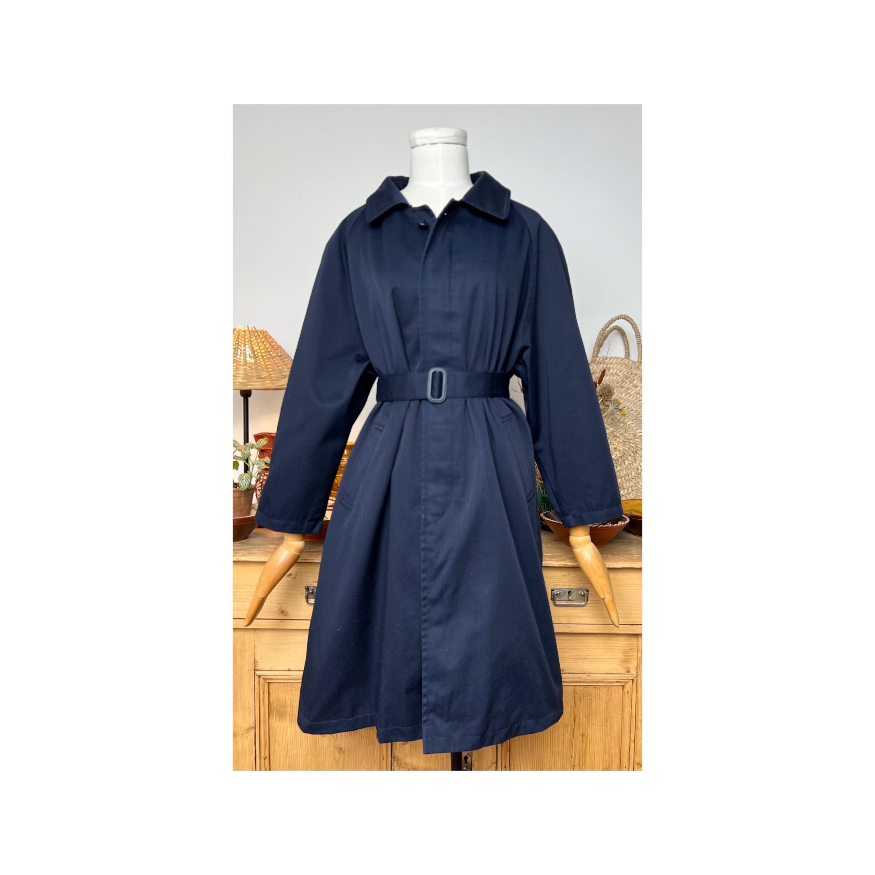 Navy Classic Insulated Vintage Trench Coat Petite