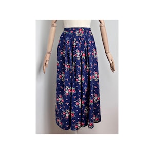 Rosa gemusterter Vintage Cottagecore Maxi Rock