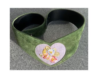 Embroidered Belt Modell-lanz Salzburg Label Floral 