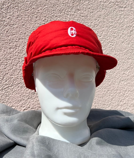 Vintage Red Conte of Florence Winter Cap / Quilted  display picture 1
