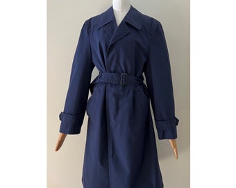 Vintage Blue 70s/80s Trench Coat Size L