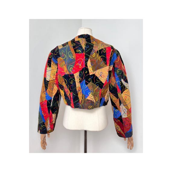 Gabriella Benelli Embroidered Patchwork Leather V… - image 9