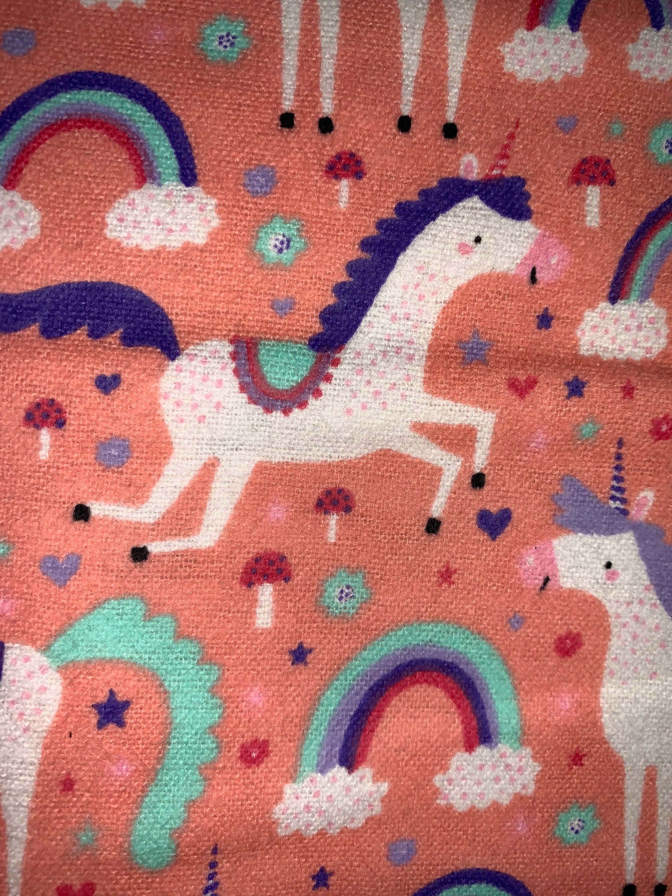 Flannel UNICORNS & RAINBOWS FL006 Quality Flannel 100 Etsy