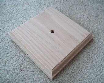square wood lamp base