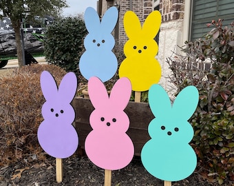 Easter Peeps, Yard Art Peeps, Spring Bunny Yard Decor