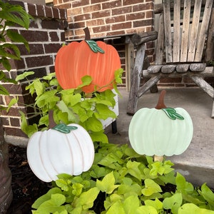 Pumpkin Patch Yard and Garden Art Stake Fall and Autumn Decoration Sets