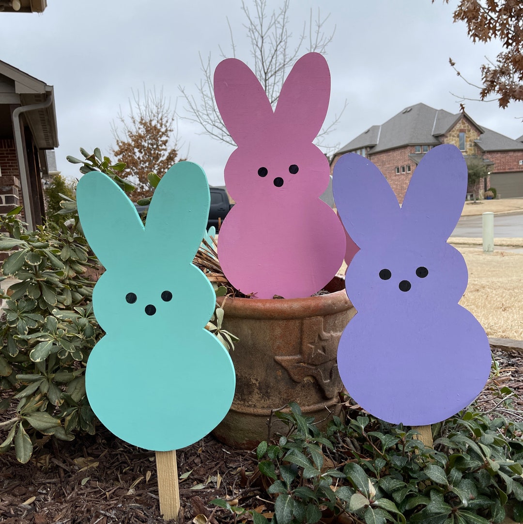 Spring Bunny Rabbit Yard Art Peep Trio - Etsy