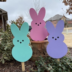 Spring Bunny Rabbit Yard Art Peep Trio image 1