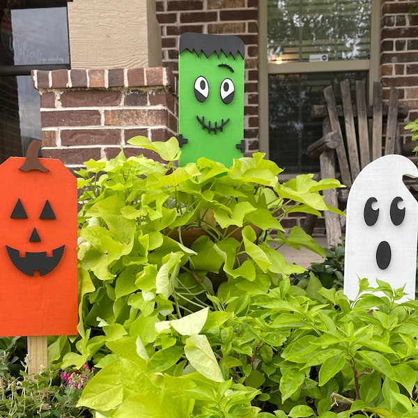 Halloween Wooden Yard Decorations Etsy