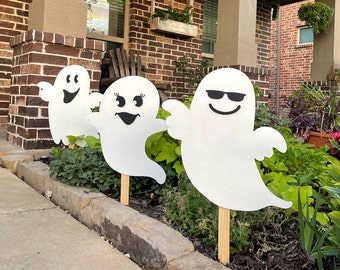 Ghost Yard Art Fall and Halloween Decorations