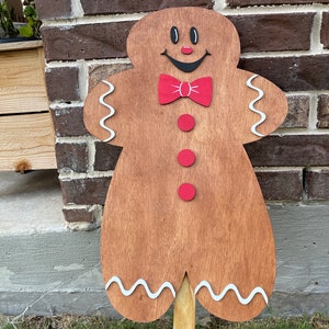 Gingerbread Boy and Girl Yard Art Stake S image 3