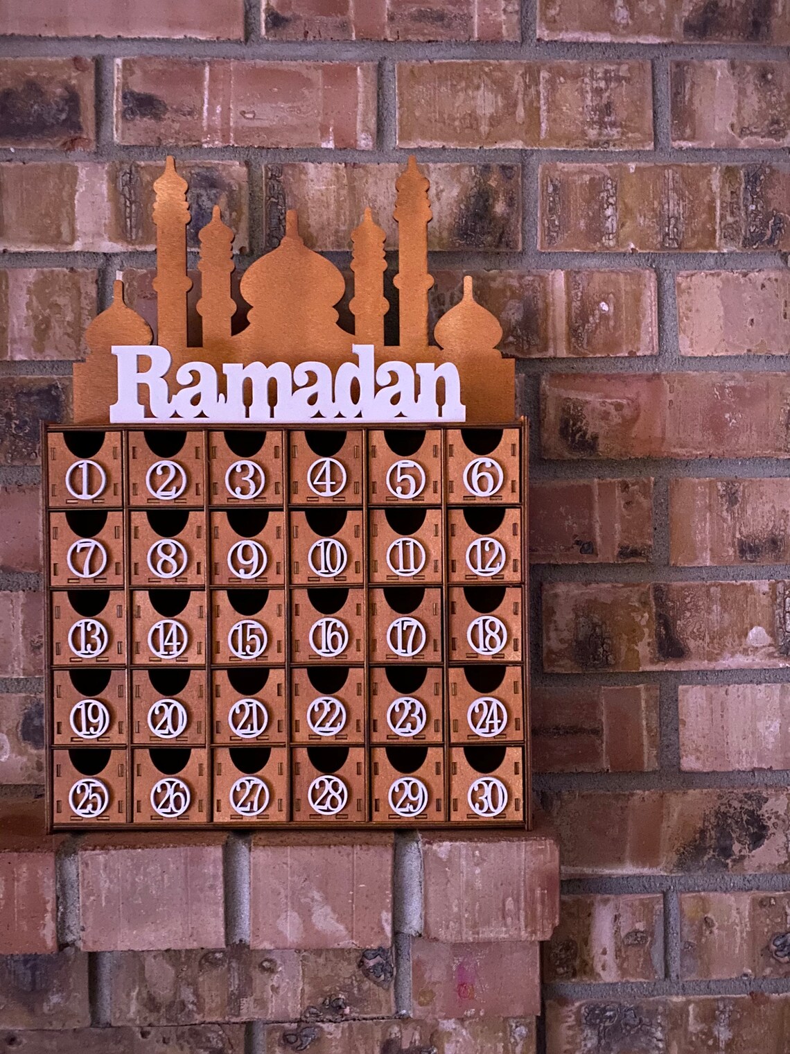 Ramadan Advent Calendar wooden box Etsy