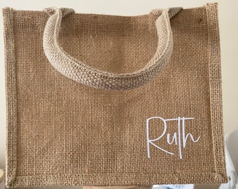 Personalised Burlap Jute Custom Bag | Bridesmaid & Wedding Party Gift Bags