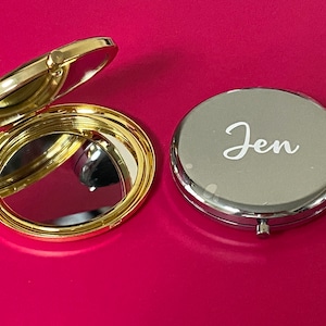 Personalised Compact Mirror, Bridesmaid, Maid Of Honour and Bridal Party Gifts