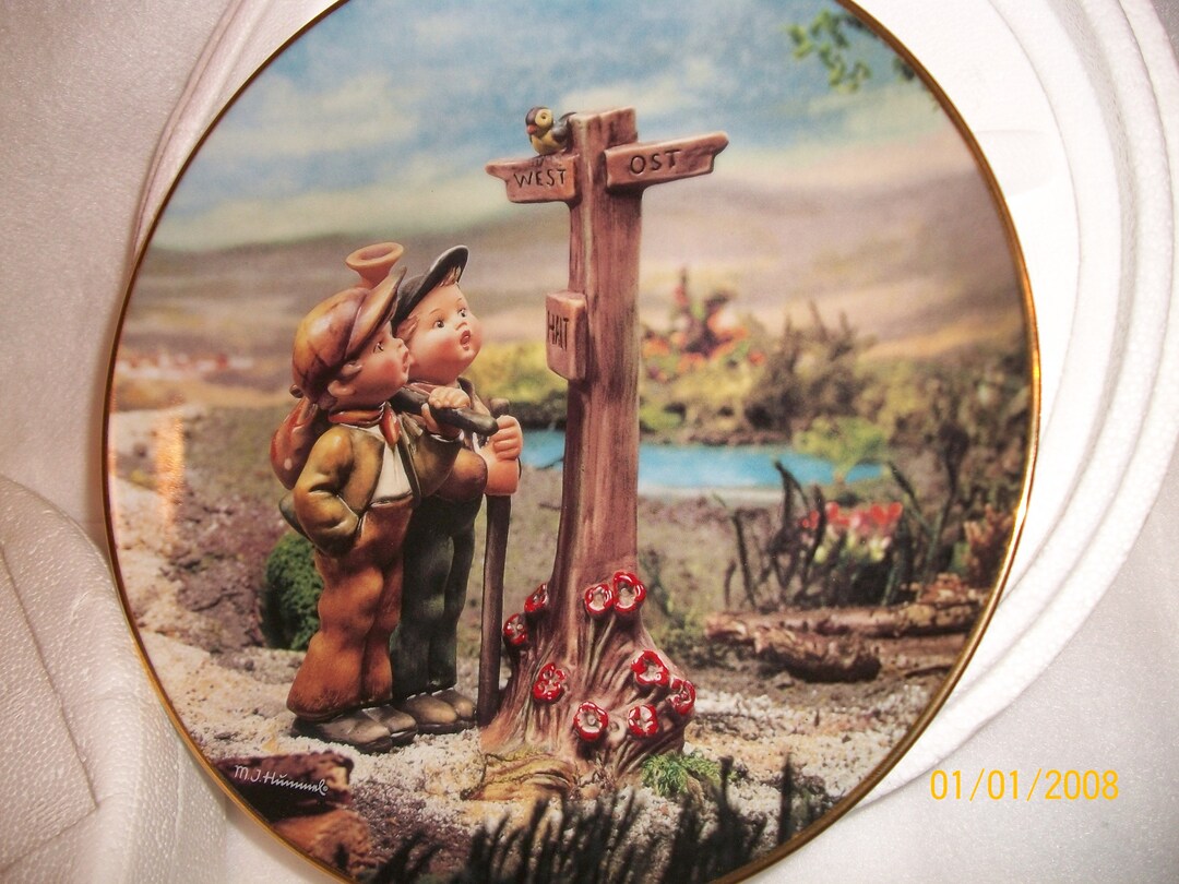 VINTAGE Rare Hummel Calendar Plate March WY8158 A Windy Etsy