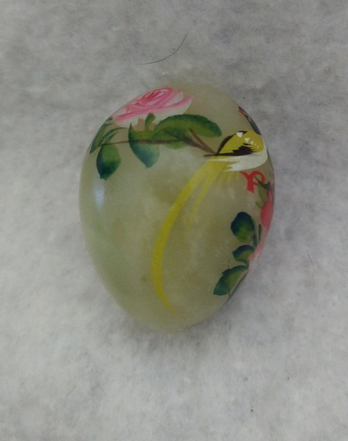 VINTAGE Hand Painted Jade Egg With Pheasant Mint 9.0 or M Etsy