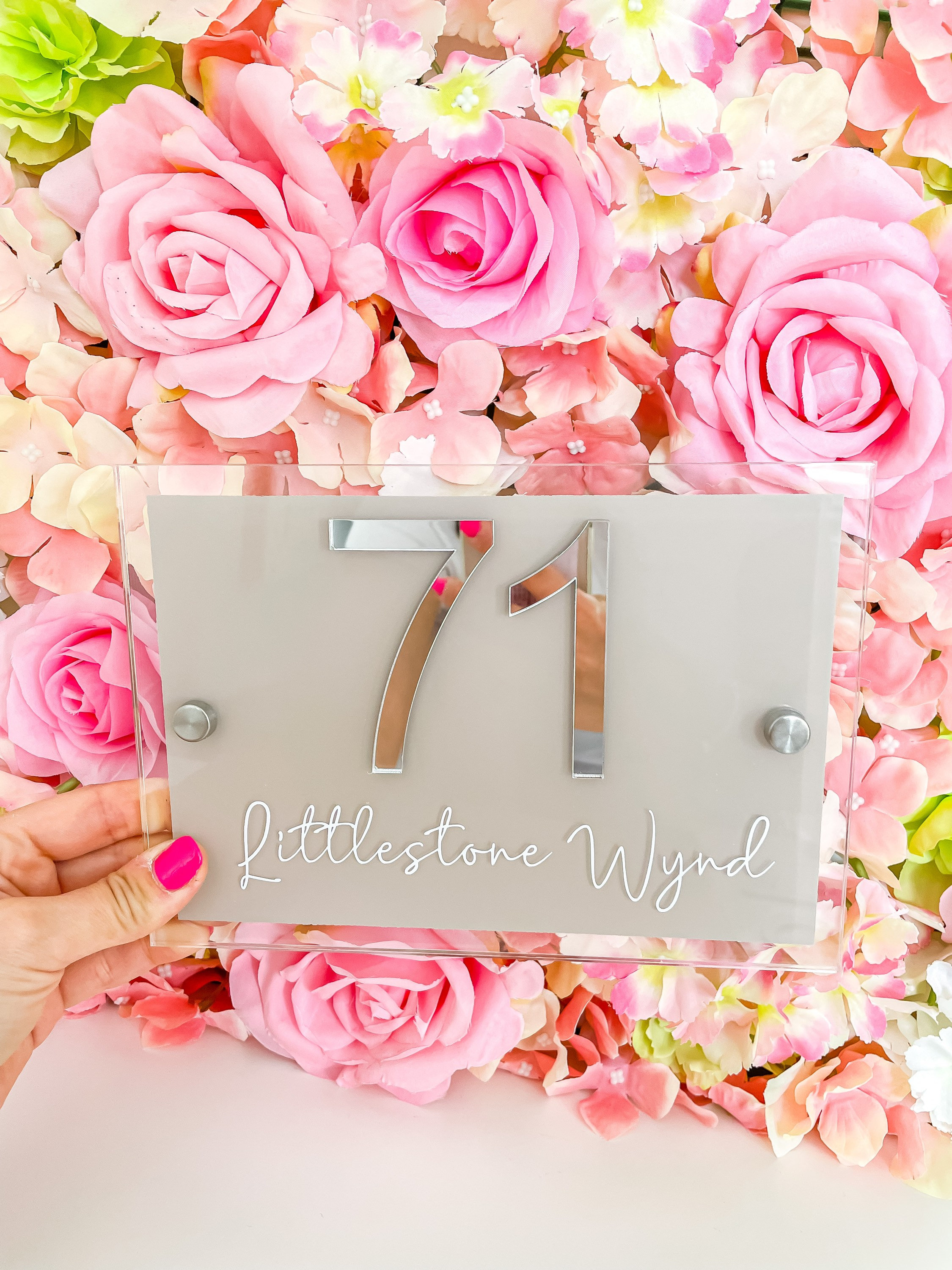 House Door Sign Personalised House Number Acrylic House Etsy UK