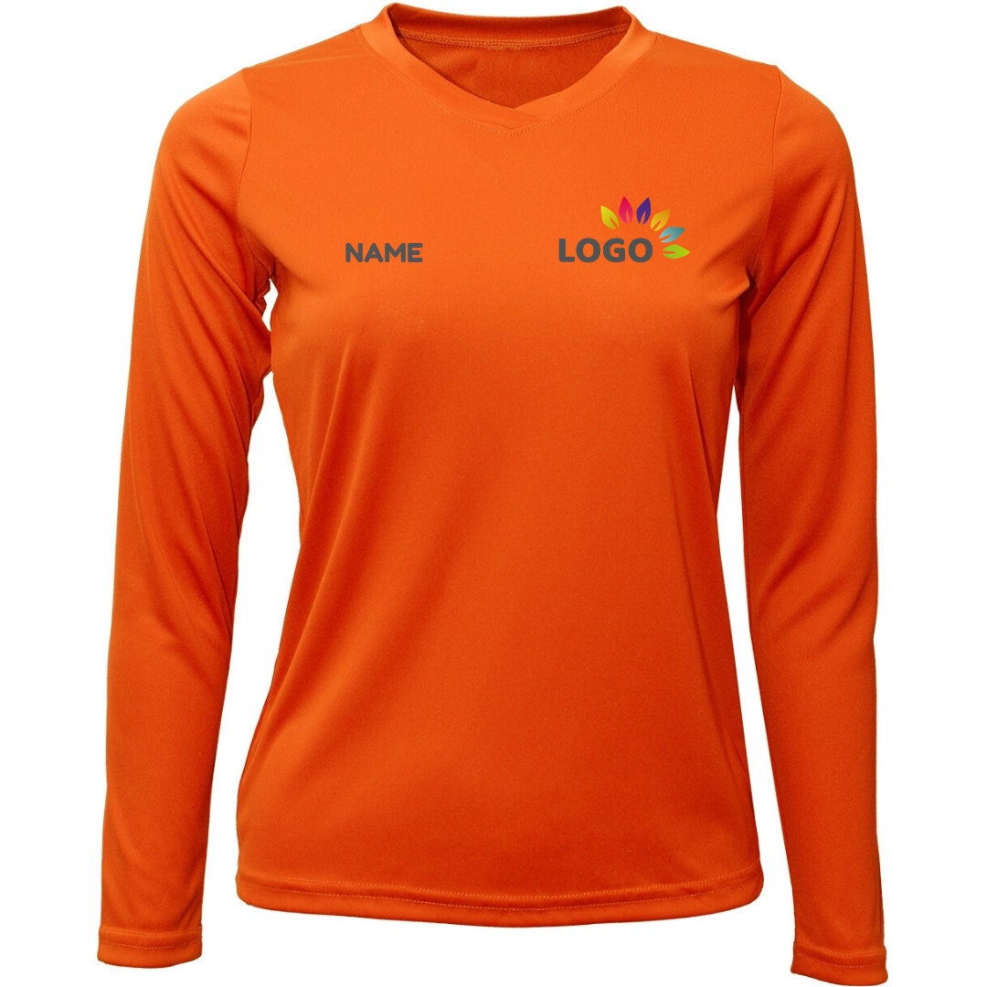 Dri-Fit long-sleeve embroidered tee | Etsy