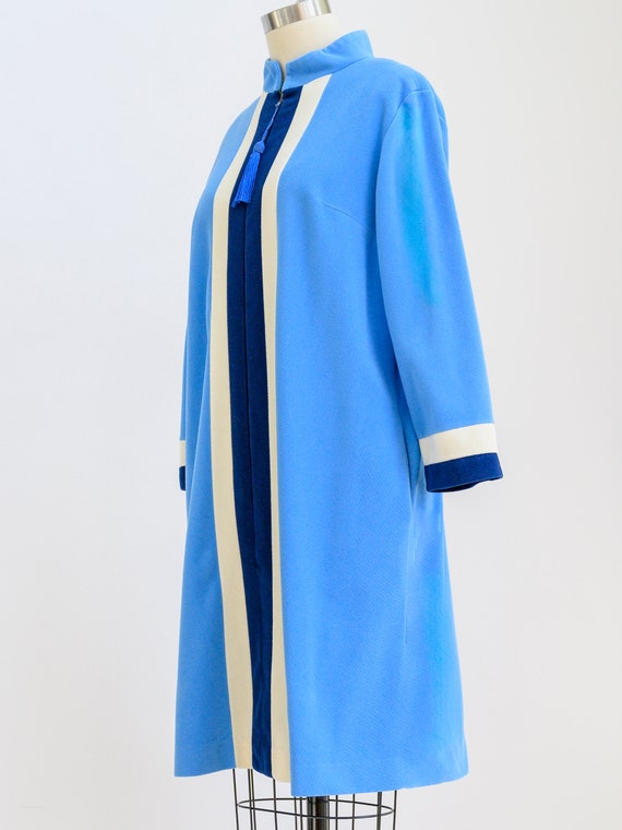 Vintage fleece column gown from the 1970s with la… - image 4