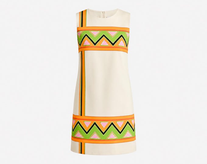 1970s Mr. Dino Gogo Dress | Mod Geometric Pattern | Will Fit Small and Medium