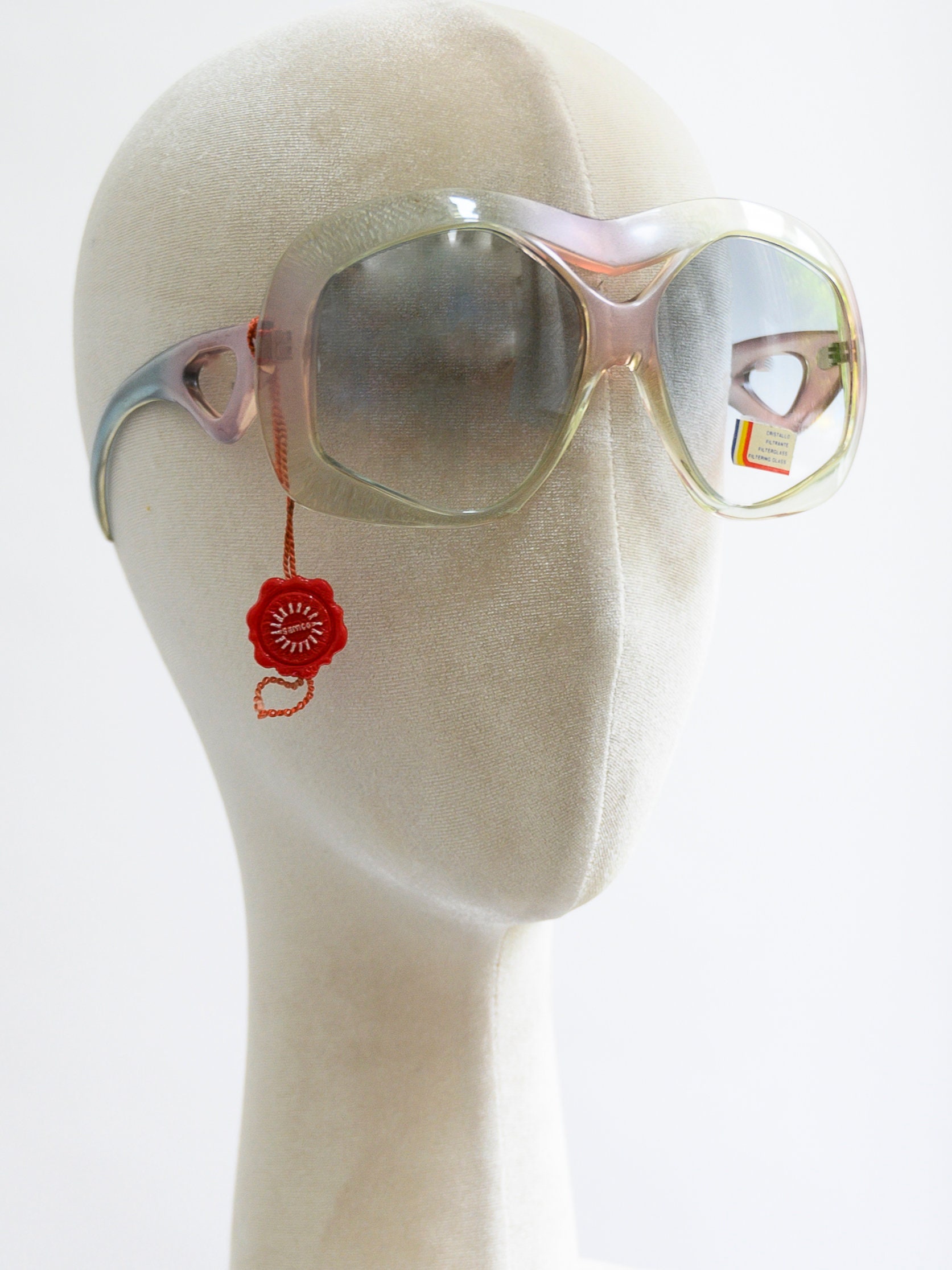 60's Mod Pink Round Sunglasses by Samco main image 1