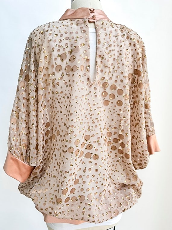 Vintage sparkle tunic blouse from the 1970s. Stun… - image 9