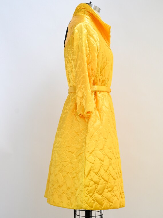 Vintage yellow satin bed jacket from the 1960s. O… - image 7