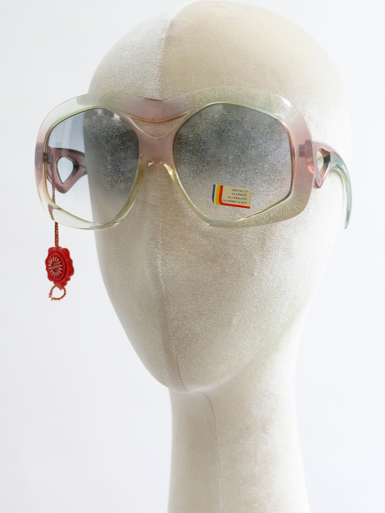 60's Mod Pink Round Sunglasses by Samco