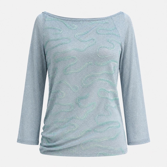 1990s Christian Lacroix Metallic Knit Sweater | Bazar de Lacroix Knit Dressy Top