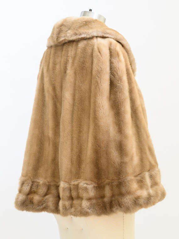 Faux Fur swing jacket from the 1970s. Capelet, st… - image 5