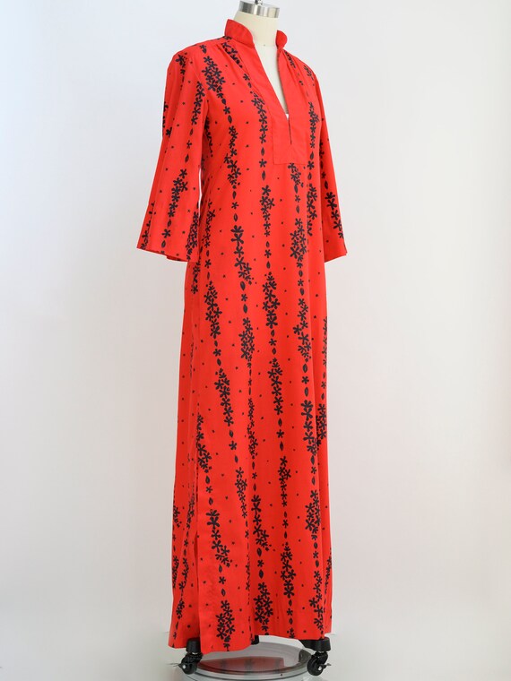 Vintage red and black caftan, kaftan. One-of-a-ki… - image 5