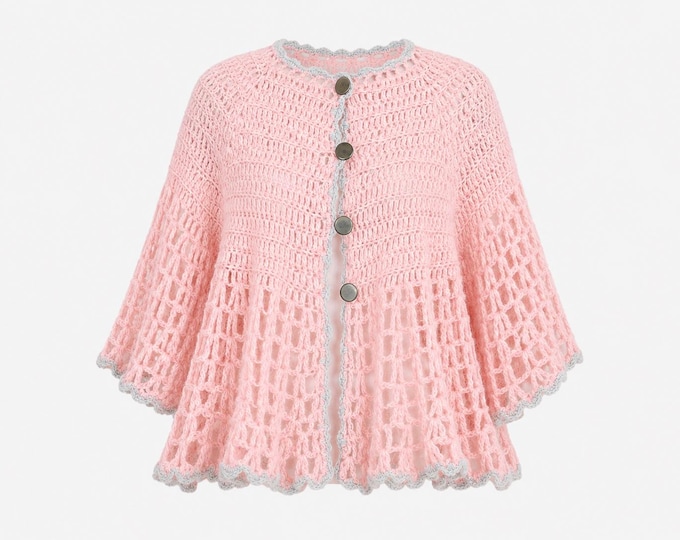 Handcrafted Poncho Sweater from the 1960s