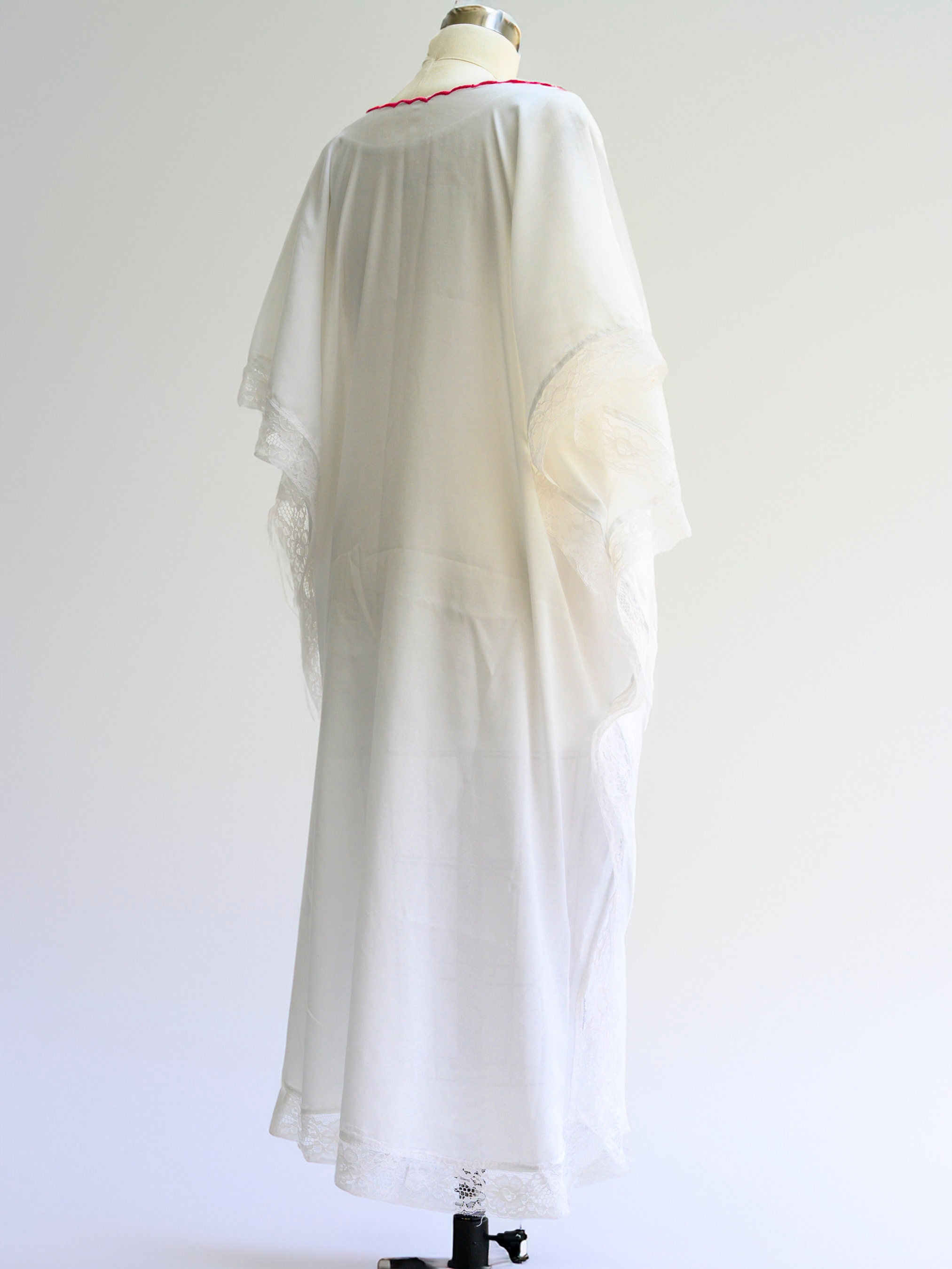 1970s Kashmirie hand Embroidered Wool Caftan