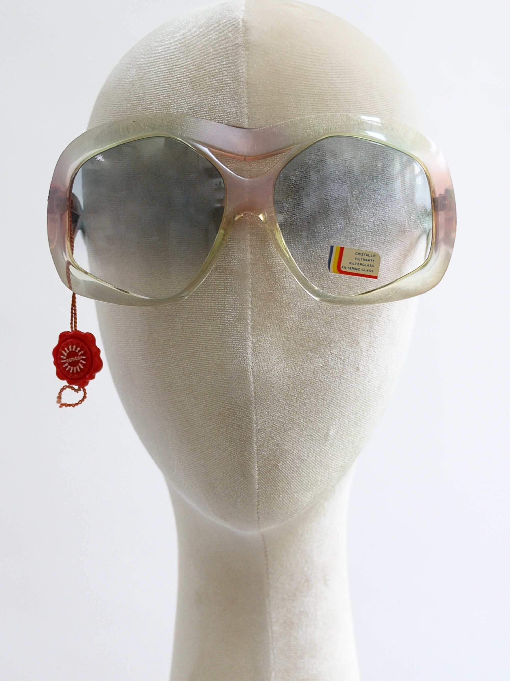 60's Mod Pink Round Sunglasses by Samco main image 0