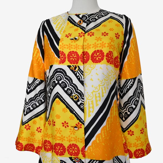 1960s BH Wragge Silk Mini Dress: Vintage Geometri… - image 2