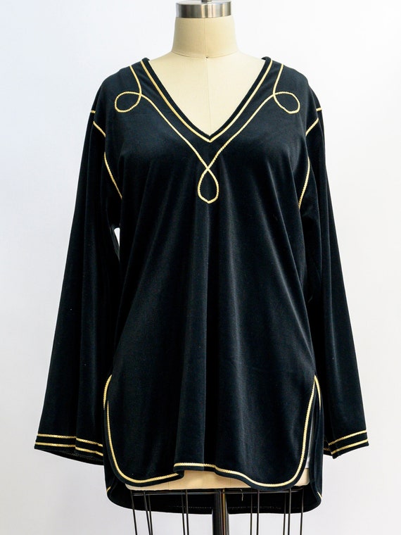 Vintage Bill Tice velvet tunic from the 1980s. St… - image 2