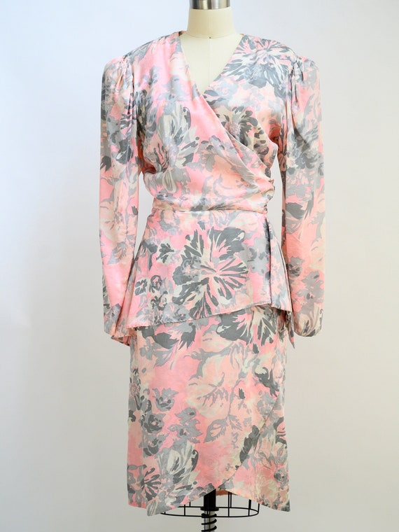 Vintage silk Flora Kung wiggle dress from the 1980