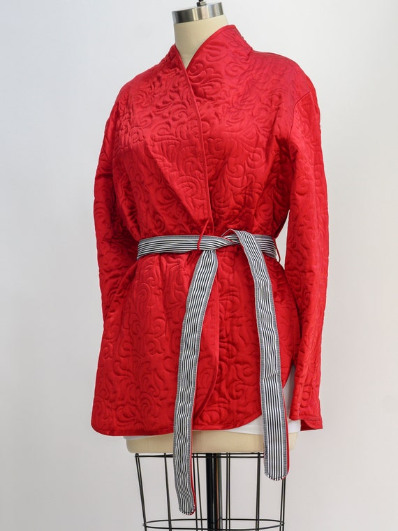 Vintage GUMP'S kimono wrap bed jacket from the 19… - image 10