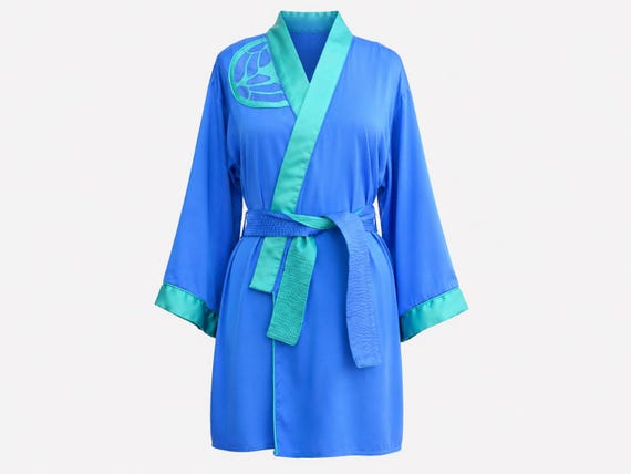Bill Tice for Saks Fifth Avenue Satin Bed Jacket from the 1980s