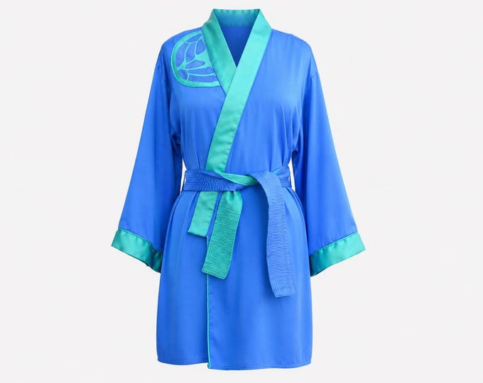 Bill Tice for Saks Fifth Avenue Satin Bed Jacket from the 1980s