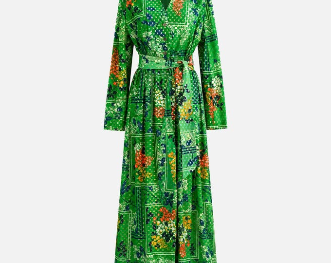Point Clear Floral Hostess Gown from the 1970s