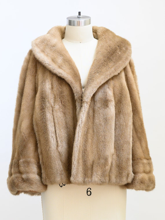 Faux Fur swing jacket from the 1970s. Capelet, st… - image 10