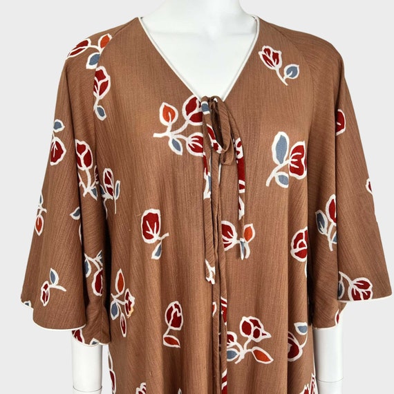 Vintage David Brown Caftan Dress from the 1970's, Uni… - Gem