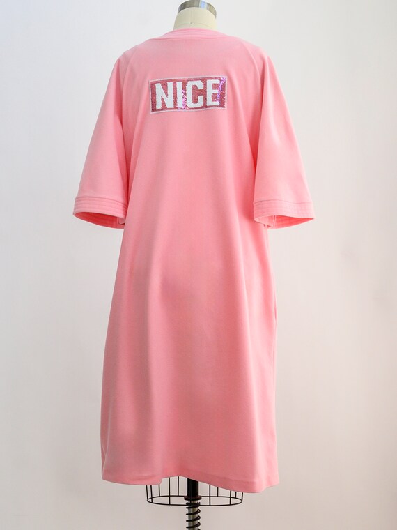 Vintage pink "nice" column gown reimagined with a… - image 3