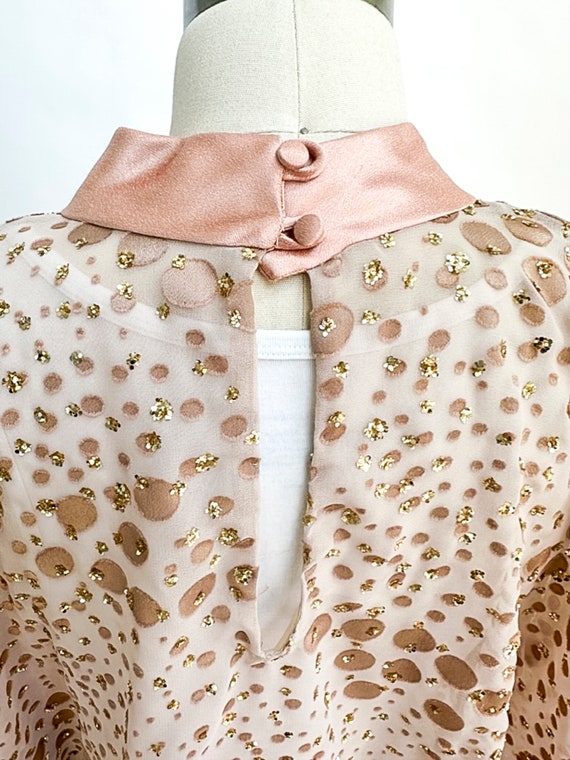 Vintage sparkle tunic blouse from the 1970s. Stun… - image 8