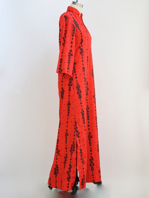 Vintage red and black caftan, kaftan. One-of-a-ki… - image 7