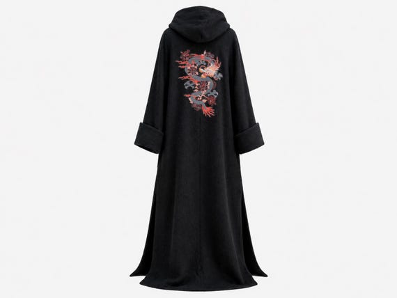 One-of-a-Kind Hooded Mohair Dragon Cloak