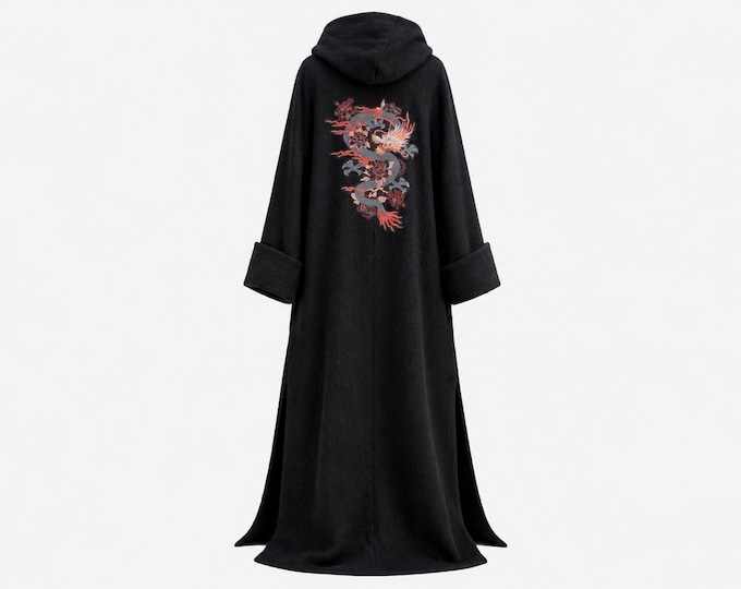One-of-a-Kind Hooded Mohair Dragon Cloak