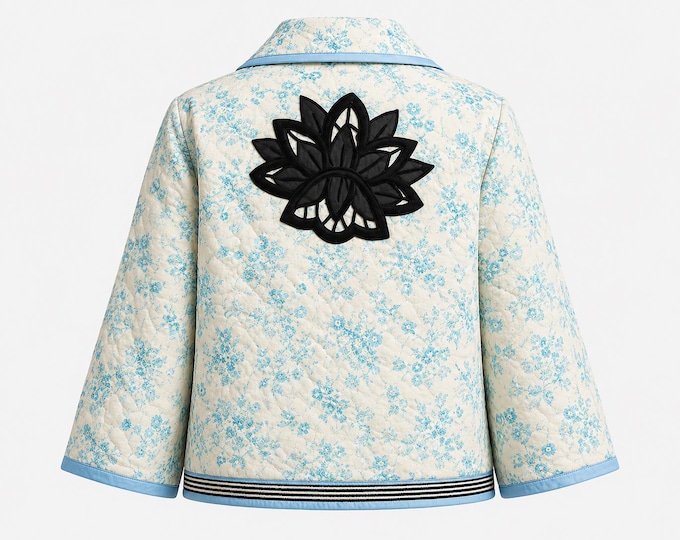 One-of-a-Kind "Black Lotus" Bed Jacket from the 1970s