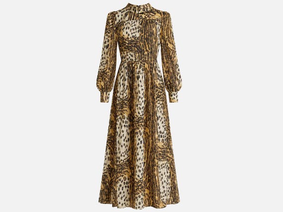 Animal Print Hostess Dress from the 1970s